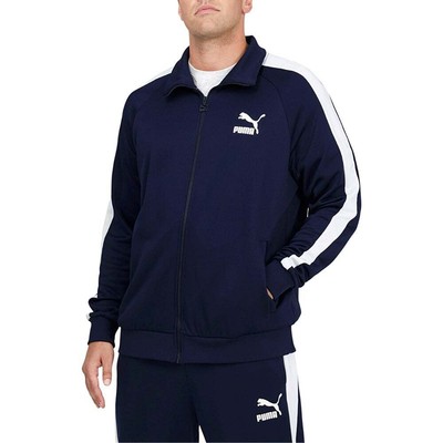 

Puma Iconic T7 Full Zip Track Jacket Big Tall Mens Blue Casual Athletic Outerwea, Синий, Puma Iconic T7 Full Zip Track Jacket Big Tall