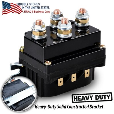 Heavy Duty 12000 LB 12V 500A Electric Winch Solenoid Control Box Relay Contactor