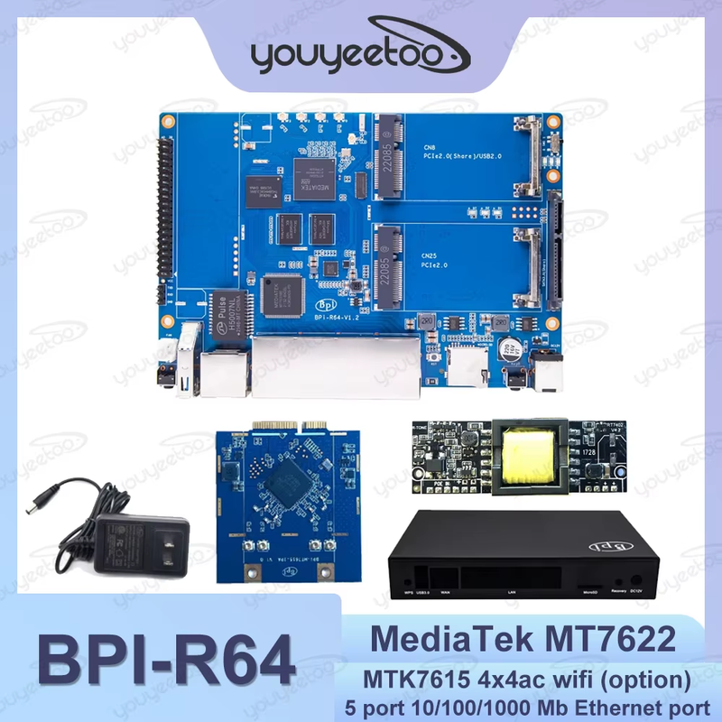 Banana Pi BPI-R64 Router Board MediaTek MT7622 1.35GHZ 64bit Dual-core ARM 1G DD