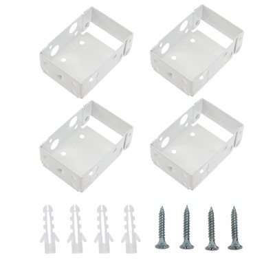 4 Pcs Low Profile Blinds Holder Curtain Installation Code Roller Brackets