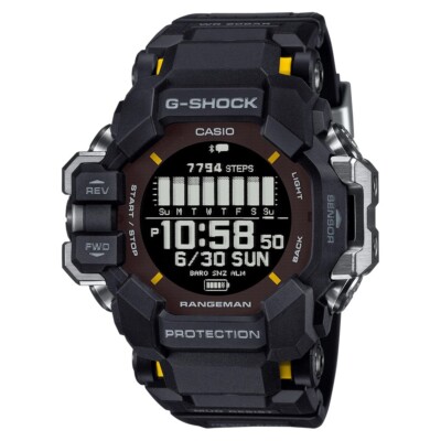 Pre-owned Casio G-shock Master Of Rangeman Gpr-h1000-1jr Black Men's Watch W/ Box