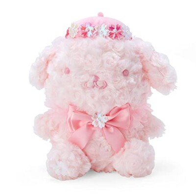 Sanrio Pom Pom Purin Sakura Cherry Blossom Pink Fluffy Plush Toy Doll Japan NEW
