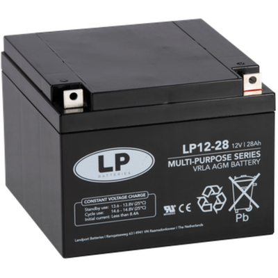 Landport Bleiakku 12V 28Ah AGM Batterie NSA LP12-28 T3 166x175x125mm USV