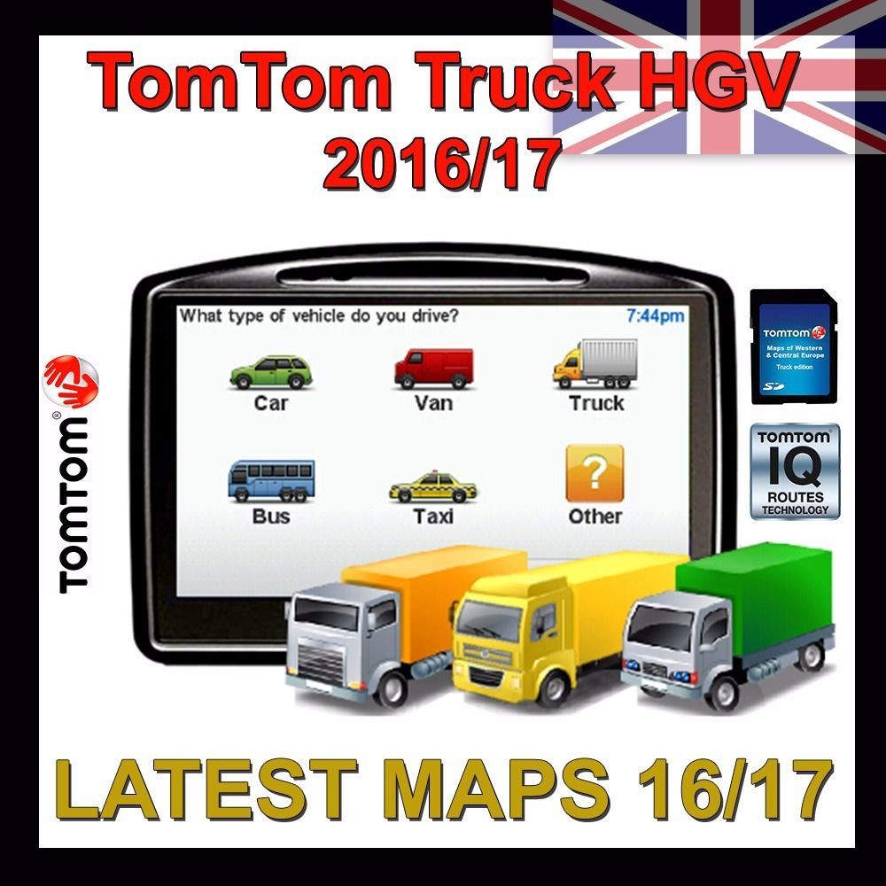Tomtom Truck Edition Sat Nav Europe 2017 LATEST Maps ,HGV, Lorry