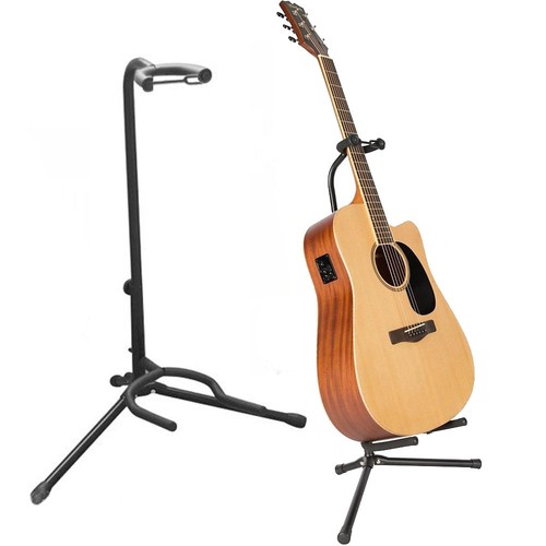New Tubular Acoustic/Electric Bass Guitar Stand Holder Black