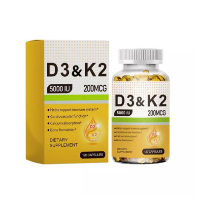 120/240/360X Vitamin D3 K2 Supplements Softgels, Vitamin D3+K2 Capsules