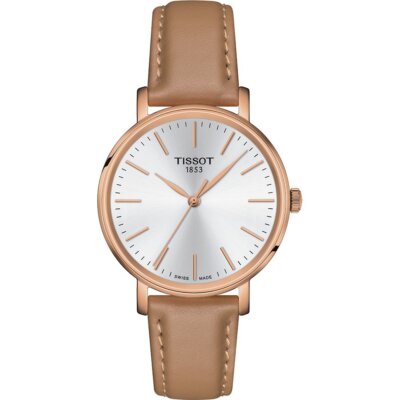 Pre-owned Tissot Beige Womens Analogue Watch Everytime T1432103601100