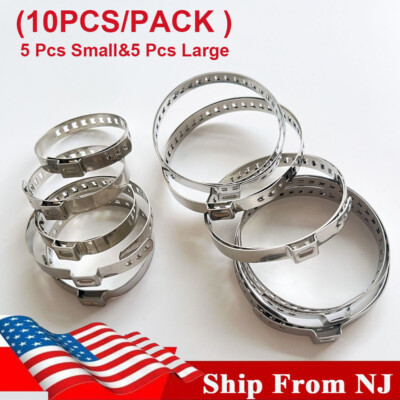 10Pcs универсальные Stainless Сталь Axle CV шрус Boot Crimp Clamp комплект полуось