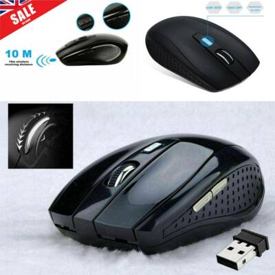 24GHz Wireless Cordless Mouse Mice Optical Scroll For PC Laptop Computer ·-