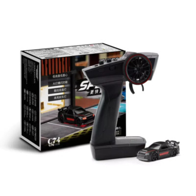 Turbo Racing C74 1:76 Scale On-Road RC Car RTR 2WD RC Sports Car RTR Kit Mini Fu