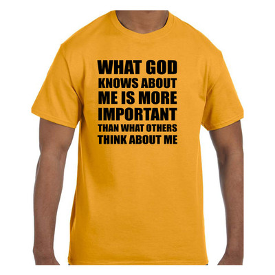 Christian Religious Tshirt What God Knows About Me Short or Long Sleeve