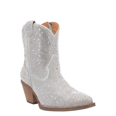 

Женские ботинки Dingo 1969 Rhinestone Cowgirl 6,5 B(M) США — серебристый, Серебряный