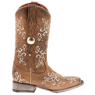 

Женские коричневые повседневные ботинки Ferrini Bella Square Toe Cowboy 82293-10, Коричневый, Ferrini Bella Square Toe Cowboy
