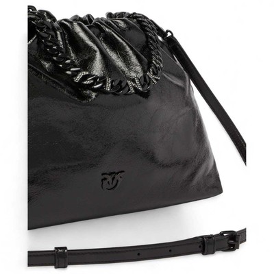 PINKO FASHION BAG PINKO WOMEN LEATHER BLACK - 103417-A1EO-Z99B