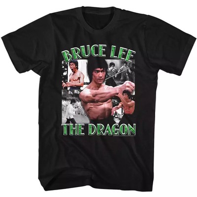 Bruce Lee Dragon Action Montage Men's T Shirt