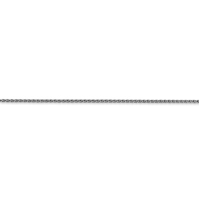 Pre-owned Superdealsforeverything Real 14kt White Gold 10 Inch 1.2mm Parisian Wheat With Lobster Clasp Anklet