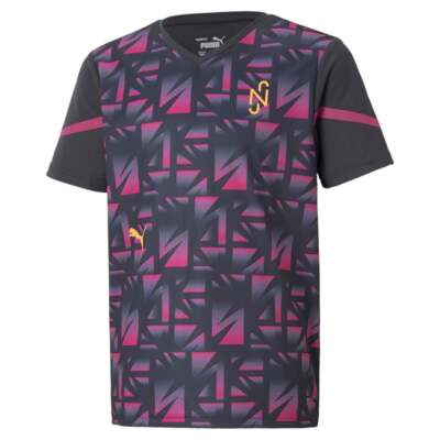 

Футболка Puma Nmj X Flare с круглым вырезом и короткими рукавами для мальчиков, размер  60560, Черный, Puma Nmj X Flare Crew Neck Short Sleeve Soccer Jersey Youth