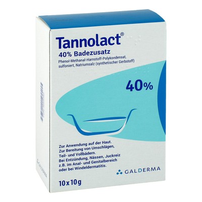 Tannolact 40% Badezusatz Beutel 10X10g PZN 03669382