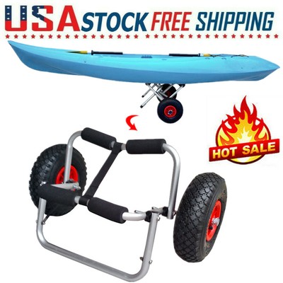 CALHOME Duable Boat Kayak Canoe Carrier Transport Trailer Tote Trolley  Dolly Wheel - Walmart.com - Walmart.com