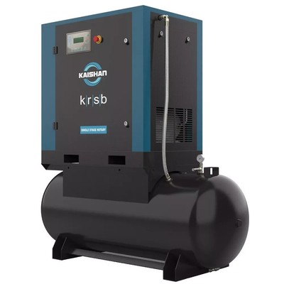 Kaishan 5-HP KRSB-5  Rotary Screw Air Compressor 230V 3-Phase 120-Gallon Tank