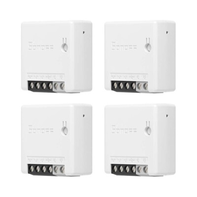 4 Pack Sonoff Smart WiFi Wireless Light Switch, Mini R2 10A Universal DIY Module
