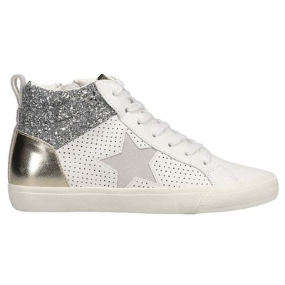 

Винтажные женские белые кроссовки с высоким берцем Havana Lester 16, повседневная обувь, Белый, Vintage Havana Lester 16 Perforated High Top