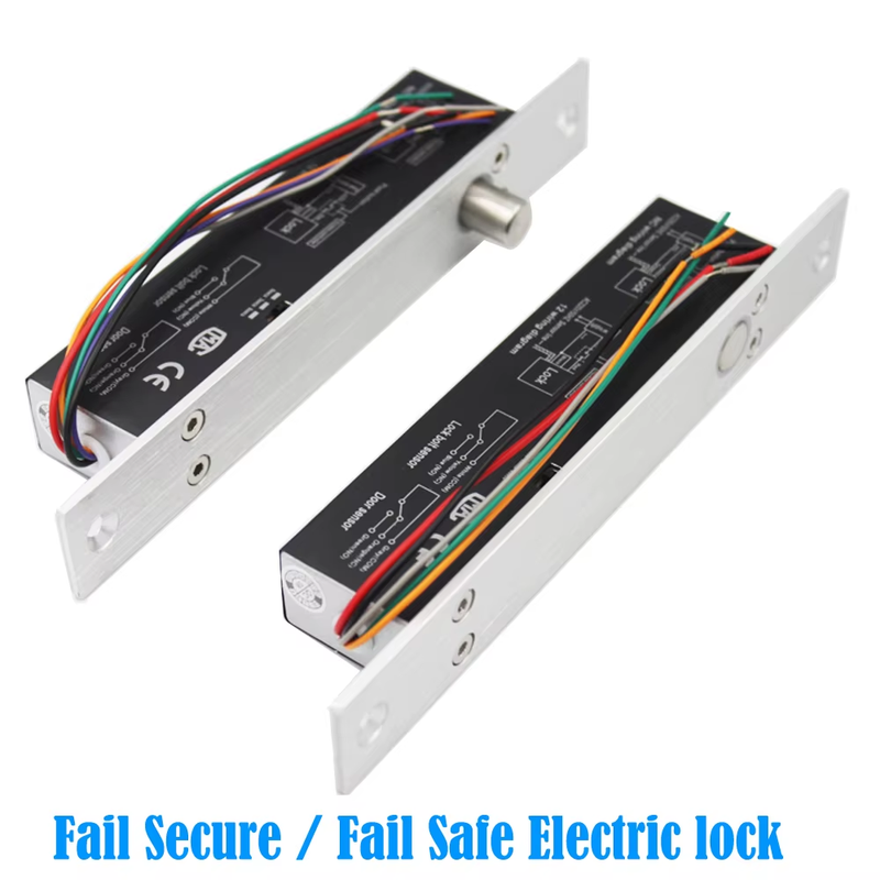 DC12V Electric Lock Magnetic NC/NO Output with Timer Mortise Door Lock Fail Saf