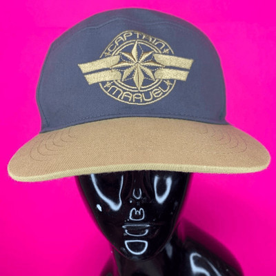 Captain Marvel Gold Embroidered Logo Gray Tan  Snap Back Hat