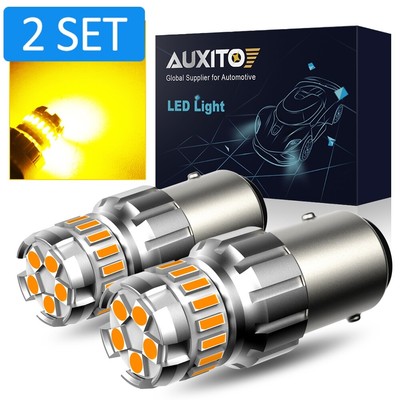 4X 1157 BAY15D LED Amber Yellow Reverse Backup Brake Tail Parking Light Bulb