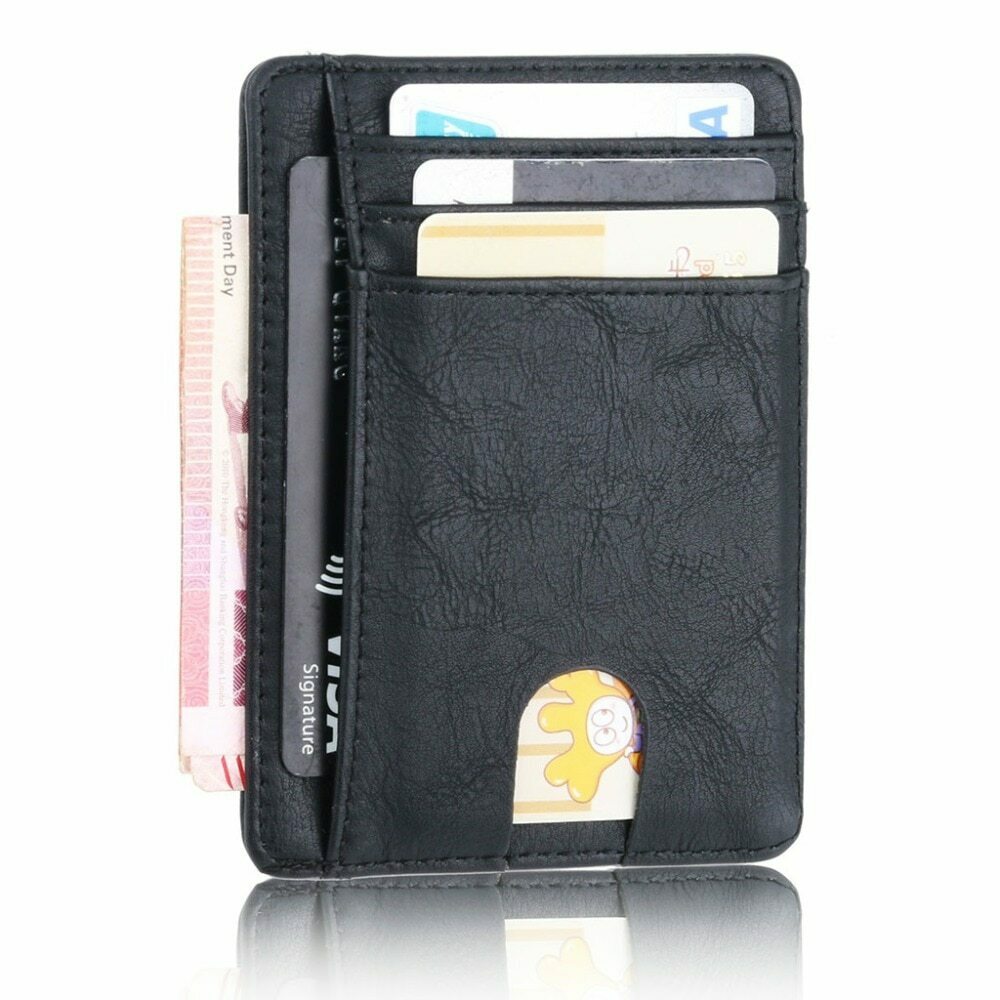  !!** Slim Sleek Leather Wallet, Credit Card ID Holder, Small Discreet !!**