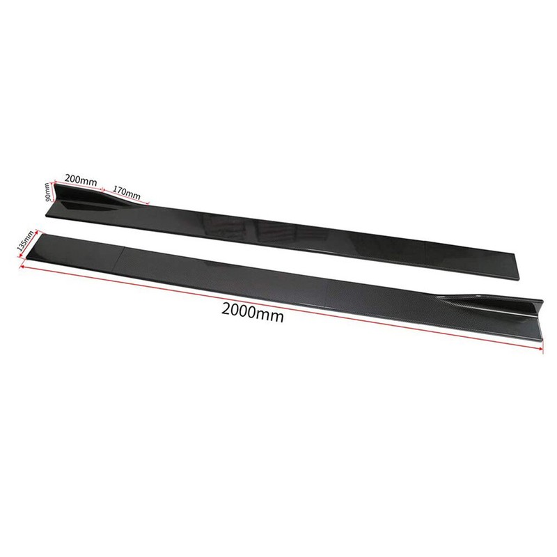 79'' Carbon Fiber Car Side Skirt Rocker Panel Lip For VW Golf MK6