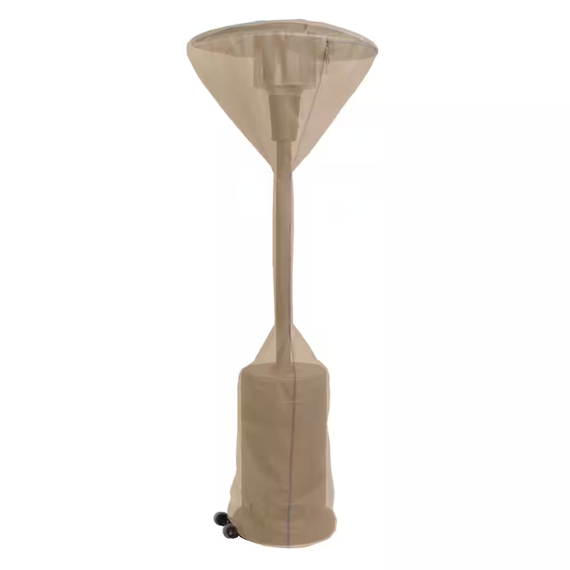 Patio Heater Cover Stand Up Outdoor Khaki Weather Resistant Zip 94 Inch Tall