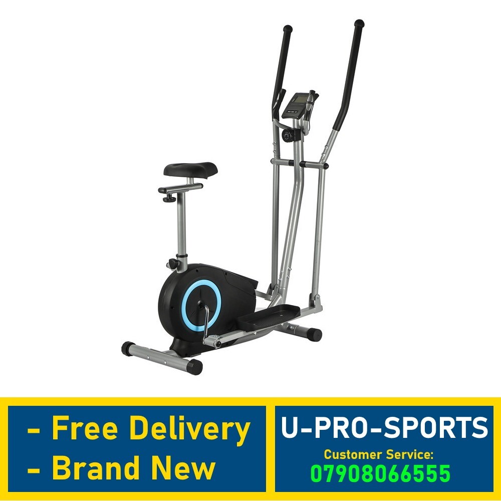 Brand New Professional Elliptical Cross Trainer Bike Machine 2 in 1