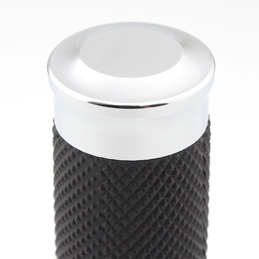 1" Chrome Motorcycle Handlebar Hand Grips Fit for Harley Chopper Bobber Cruiser