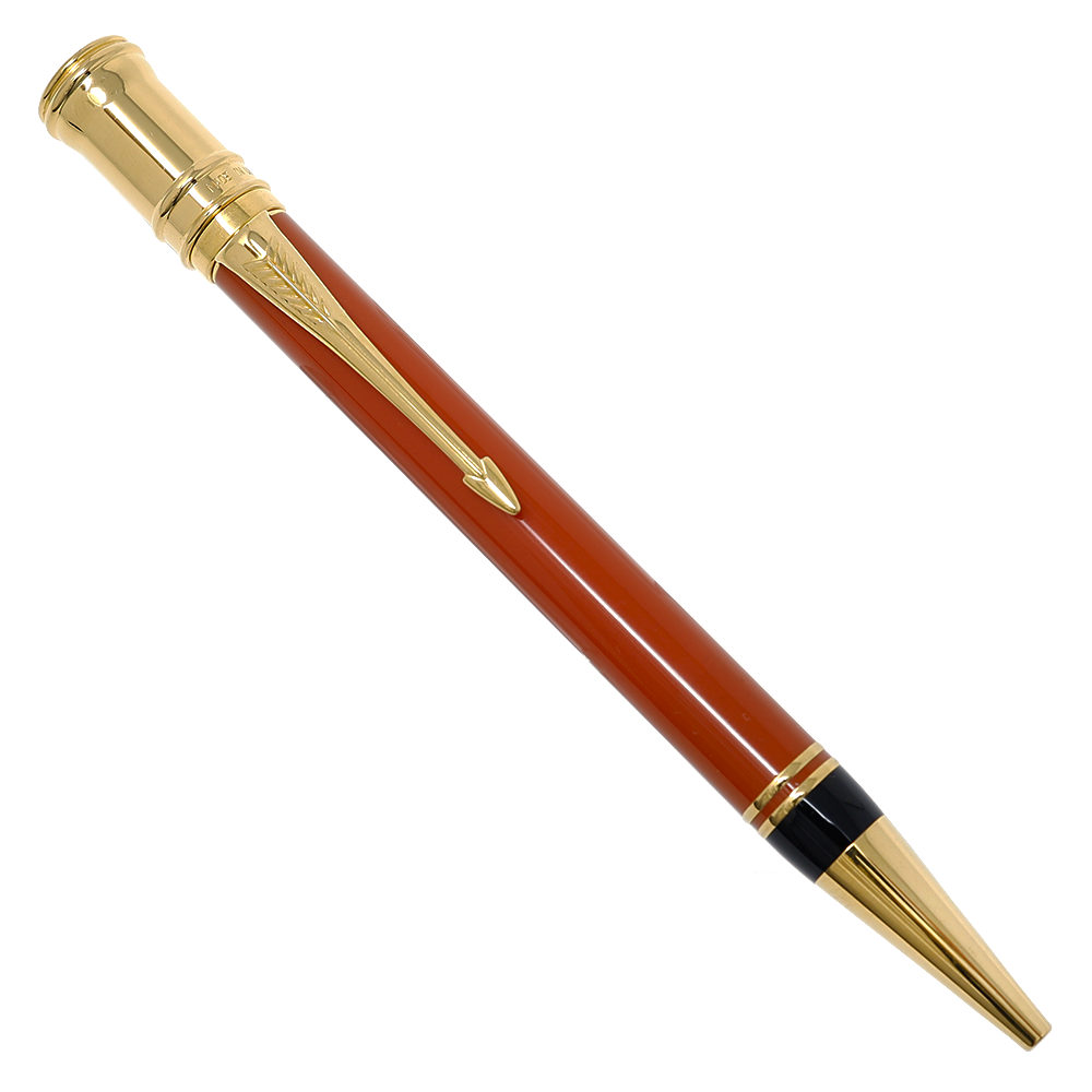 筆記具 PARKER DUOFOLD BALL PEN Parker Duofold Ballpoint Pen Pearl & Black & Gold In Box