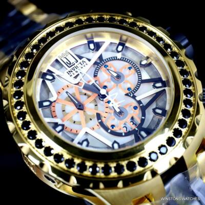 Pre-owned Invicta Reserve Jt Subaqua Specialty 5ctw Spinel Gold Plated 52mm Watch
