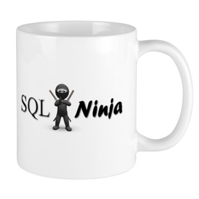 11oz mug - SQL Ninja - Printed Ceramic Coffee Tea Cup Gift Coder Programming