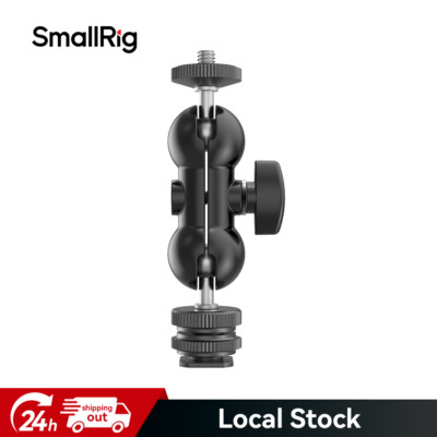 SmallRig Ballhead Multi-function Double Ballhead with Cold Shoe Mount 1/4'' Screw