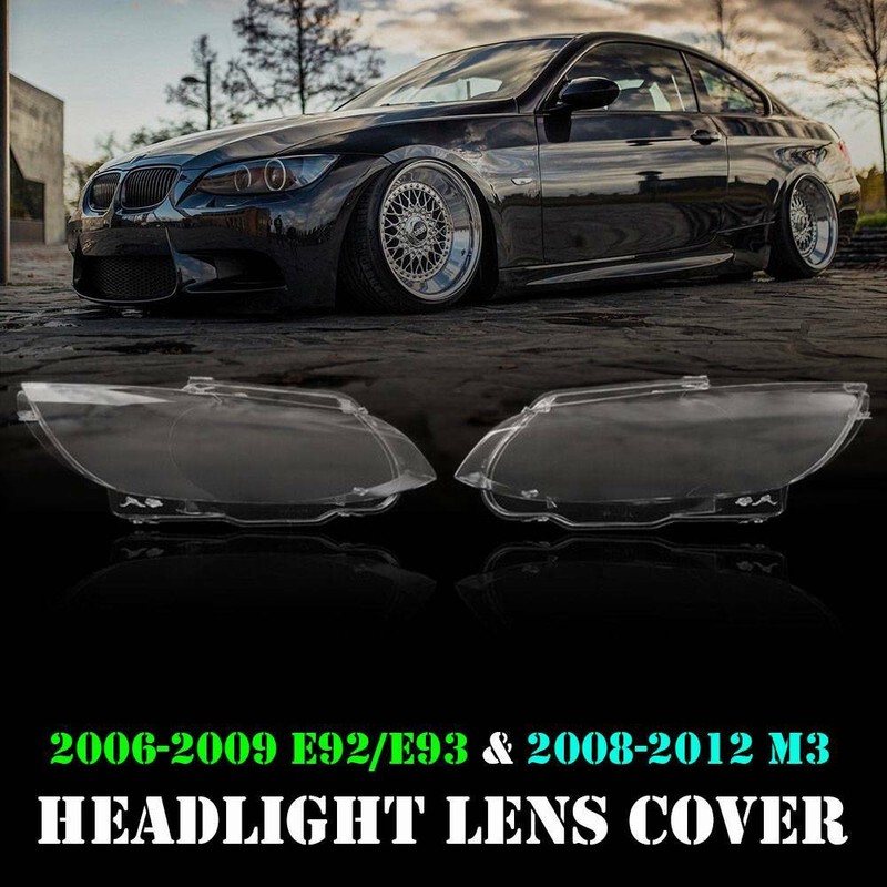 2* Headlight Headlamp Lens Cover For Bmw E92 E93 Coupe M3 328i 335i