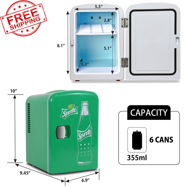 Compact Personal Travel Fridge for Snacks & Lunch: 4L Portable Cooler/Warmer