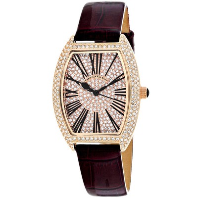 Pre-owned Christian Van Sant Womens Chic Rose Gold Dial Watch - Cv4843