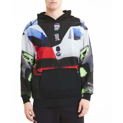 

Puma Bmw Mms Street Pullover Hoodie Mens Black Casual Outerwear 597972-01, Черный