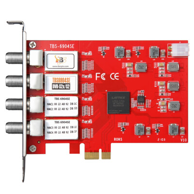 TBS6904SE DVB S2X Quad Tuner PCIe Card Digital Satellite TV Tuner IPTV Streaming