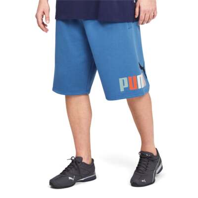 

Мужские синие повседневные шорты Puma Fleece Logo 10 846836-48, Синий, Puma Fleece Logo 10" Shorts