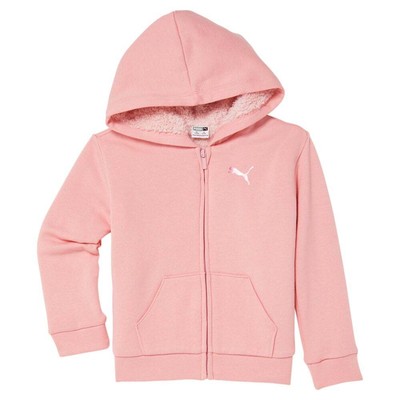 

Puma Fleece Sherpa Lined Full Zip Hoodie Infant Girls Розовая повседневная верхняя одежда 8583, Розовый, Puma Fleece Sherpa Lined Full Zip Hoodie Infant