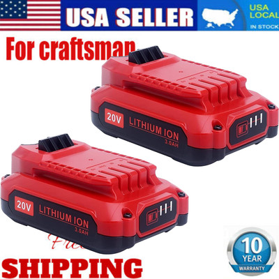 2X 20 Volt Max For Craftsman V20 Li-Ion Battery CMCB206 CMCB204 CMCB201 3.0Ah US