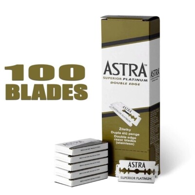 Cuchillas de afeitar Astra de doble filo 100 Pack