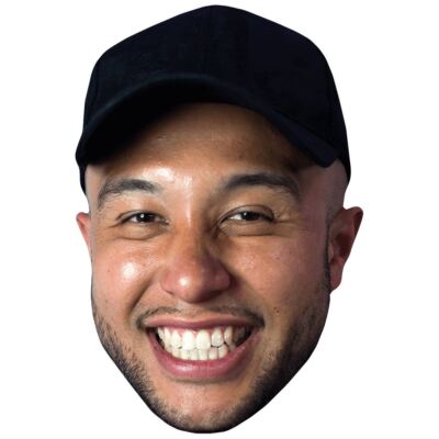 Jax Jones (Smile) Celebrity Mask, Flat Card Face, Fancy Dress Mask