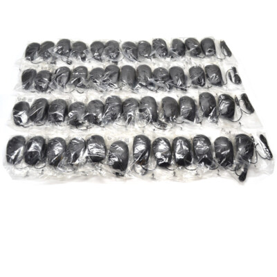 (Lot of 48) NEW Dell Wired USB Optical Scroll Mouse 11D3V MS111-P Black