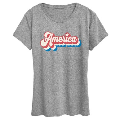 

Женская футболка для мгновенных сообщений America Shadow, Heather grey